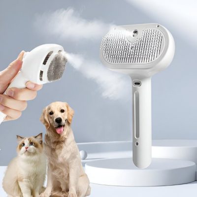 Cepillo vaporizador recargable para mascotas para la muda | GROOMSY